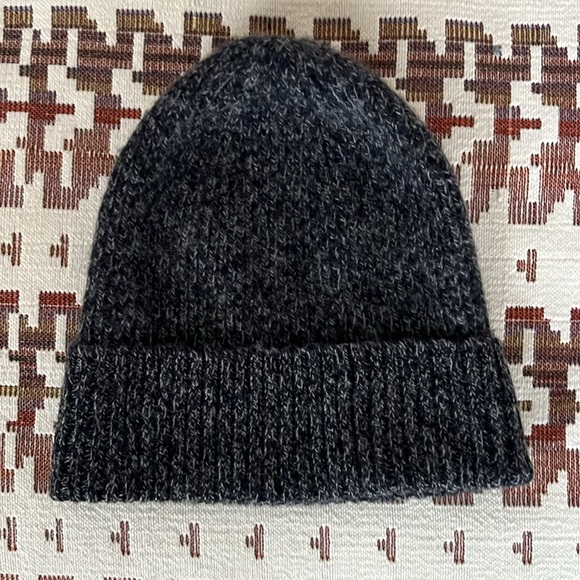 Grey/Blue Wool Muji Hat - Picture 2 of 7